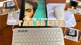 Tab S6 Lite |  unboxing + acessórios *logitech*