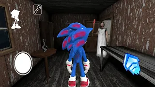 Playing as Sonic.EXE in Granny's Old House | Sewer Escape Mod