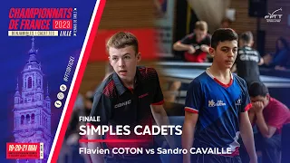 Flavien COTON vs Sandro CAVAILLE | FINALE | FRANCE CADETS 2023