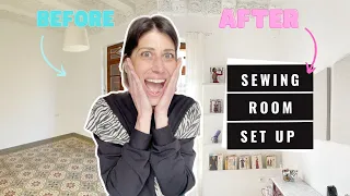 Sewing room set up and REVEAL! Get organized with me as I finish setting up my sewing space!