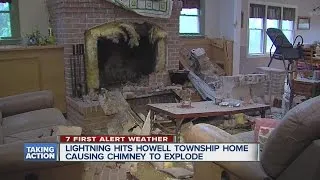 Lightning strikes Howell home