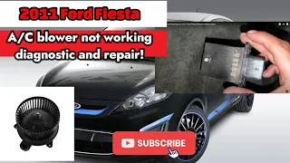 How to fix air not blowing on a 2011 Ford Fiesta (blower resistor issue)