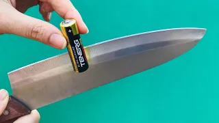 Easy Way To Sharpen A Knife Like A Razor Sharp ! Amazing Idea - Win Tips