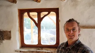 Off Grid Earthbag Workshop Part 44 Hand Made Organic Hobbit Window