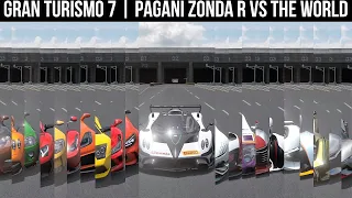 Gran Turismo 7 | Pagani Zonda R VS THE WORLD | DRAG RACE | 2000M DRAG BATTLE | LONGEST DRAG BATTLE