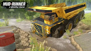Spintires MudRunner - Giant Dump Truck VS Road Collapse