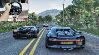 Bugatti Chiron - Forza Horizon 5 |  Goliath Race |  Steering Wheel gameplay