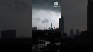 001 black Asia.thunderstorm in Kuala Lumpur Malaysia