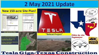 Tesla Gigafactory Texas 2 May 2021 Cyber Truck & Model Y Factory Construction Update (08:30AM)