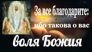 За все Благодарите! И Бог не оставит вас!