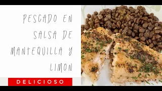 Pescado en salsa de mantequilla con limon I Lorentix