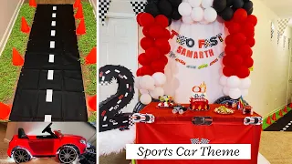 Race Car Theme Birthday Decoration Idea for kids - Birthday Party Decoration Ideas at home