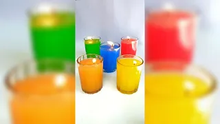 Water Candles with Water Colour #Shorts 🕯🎨🕯