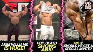 Phil Heath Shows Abs + Big Ramy Downsized? + Akim Williams Looks Massive!