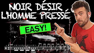 Noir Désir - L'homme pressé - Drum cover (with scrolling drum sheet)