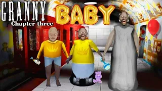 granny 3 baby granny 🧂🍼🍼🍼🍬🍭 baba grandpa full gameplay||train🚆🚆 Escape||#gaming