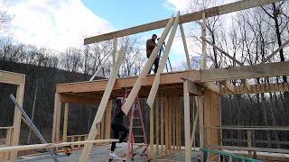 Framing The Roof | A-Frame Cabin Addition Build