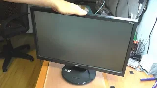 Серый экран / Полосы / Дефекты изображения на мониторе Acer V203H