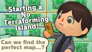 Starting a No Terraforming Island! (Day 1) - Animal Crossing New Horizons