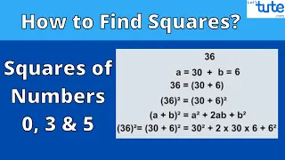 How to find Squares of number ending with 0, 1 & 5? | Squares and Square Roots | Math | Letstute