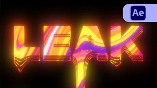 Dripping Liquid Text Effect After Effects - Motion Rex