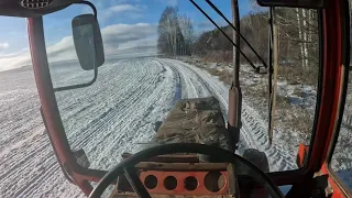 Везу зерно в соседнюю деревню. Мтз 82.