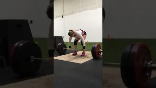 100kg Power clean + clean + front squat + jerk | #shorts