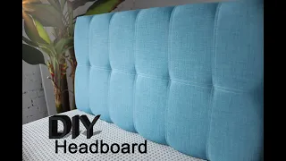 DIY  Tufted Headboard without Buttons / Buttonless headboard