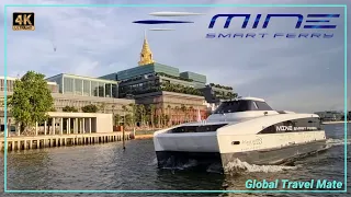 MINE Electric Smart Ferry Bangkok Full Tour ONLY 20 THB  🇹🇭 Thailand 4K