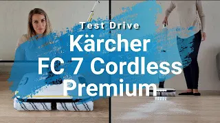 Karcher  FC 7 Cordless Premium, распаковка и тест-драйв моющего пылесоса