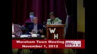 Wareham Fall Town Meeting - Night 3 - 11-1-2012