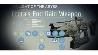 DESTINY "Light Of The Abyss - Raid Legendary Fusion Rifle"