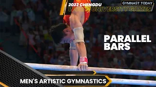 Top 3 in Men's Parallel Bars Final - 2023 Chengdu FISU World University Games - Artistic Gymnastics