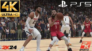 NBA 2K24 - HOUSTON ROCKETS VS DENVER NUGGETS - BALL ARENA - CAM TV PS5 4K REALISTIC GAMEPLAY