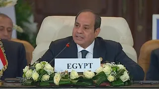 Egypt's President Sisi rejects "forced displacement of Palestinians" and "exodus to Sinai" | AFP