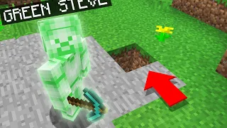 Dig Straight Down to FIND GREEN STEVE Secret Minecraft Base