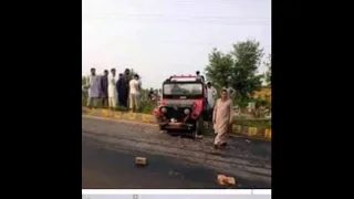 Mirpur Azad Kashmir:Two persons were crushed by a jeep on Kotli Road.