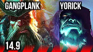 GANGPLANK vs YORICK (TOP) | 4/0/1, 1000+ games | NA Master | 14.9