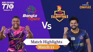 Bangla Tigers vs Deccan Gladiators | Highlights | Abu Dhabi T10 Season 6 | Colors Cineplex