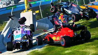 SURVIVE NO GRIP MOD, FORMULA NASCAR & HARDCORE DAMAGE MOD! | F1 2020