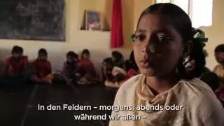 Ausbeutung junger Mädchen auf den Baumwollfeldern Indiens