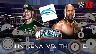 WWE 13 : The Rock vs John Cena (dolphin emulator android gameplay )