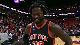 Julius Randle reacts to GAME WINNER, tying career high in Miami: 'Trust & Belief!' | NBA on ESPN