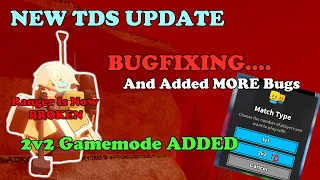 New TDS UPDATE! Bugfixes With Even MORE NEW BUGS! || Tower Defense Simulator