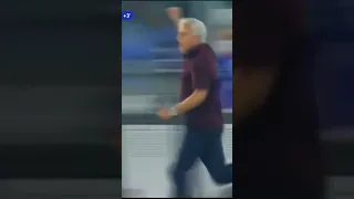 Mourinho Running Celebration after Roma Last Minute Goal