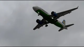 Посадка А-320 NEO Uzbekistan Airways в Ташкенте