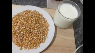 #oneglassofmilk#you have 1 glass of corn and milk/you will be satisfied with this popcorn recipe