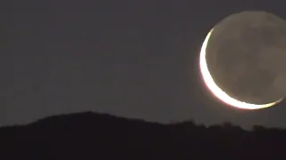 crescent moons one day before and after a new moon