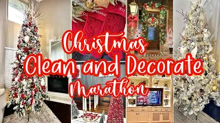 CLEAN AND DECORATE WITH ME FOR CHRISTMAS MARATHON / CHRISTMAS DECORATIONS