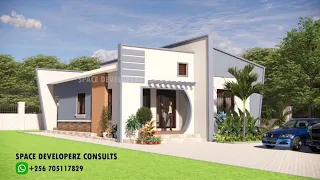 Stylish Simple 3 Bedroom Small House Design with flat roof | Hidden roof Tiny House!